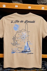 Weisses Korsika-T-Shirt - Boutique A Sporta - Corte, Korsika