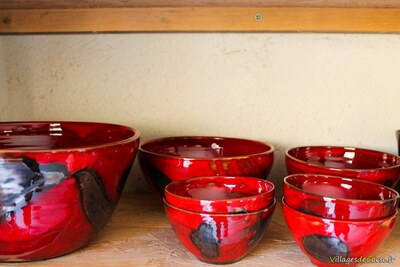 Handcrafted earthenware bowls