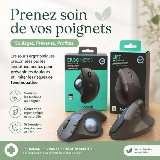 Souris ergonomiques logitech magasin informatique lucciana