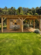 Summer kitchen with plancha grill - Villa Minustello by Clos Canarelli in Corsica