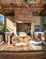 Terrace and dining table - Villa Vermentinu with swimming pool in Corsica
