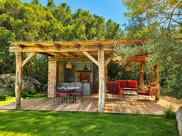 Summer kitchen with private pool - Clos Canarelli Villas in Figari, Corsica