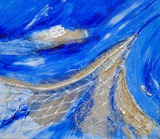 Peinture sur toile - Art abstrait signé Hélène Bécu, ToileFilante - Algajola, Corse