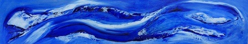 Peinture sur toile couleurs bleues mer art