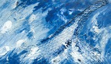Peinture sur toile couleurs bleues mer art