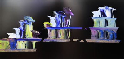 Peinture sur aluminium - Art abstrait signé Hélène Bécu, ToileFilante - Algajola, Corse
