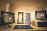 Dishes en verre bleues