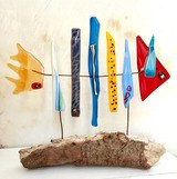 Glas Fischdeko