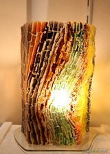 Bunte strukturierte Glaslampe - Atraverre Calvi