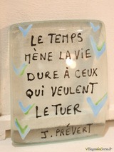 Dekoobjekt mit Zitat von Jacques Prévert - Atraverre Calvi