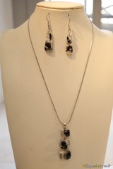 Glas-Schmuckset - Halskette und Ohrringe - Atraverre Calvi