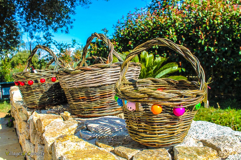 Grand Panier Ovale Panière Corbeille de Fruits Légumes Oeufs Anse