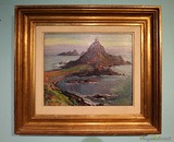 Huile sur toile - Paysage de la Sanguinaire par Pierre Bach