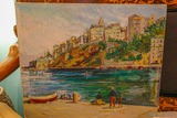 Huile sur toile vieux port Bastia