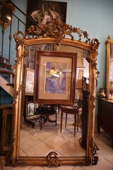 Miroir Napoleon 3 doré
