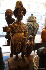 Saint Roch 17e bois polychrome doré - Antiquaire Antiquités - Bastia, Corse