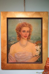 Tableau portrait femme annees - Antiquaire Antiquités - Bastia, Corse