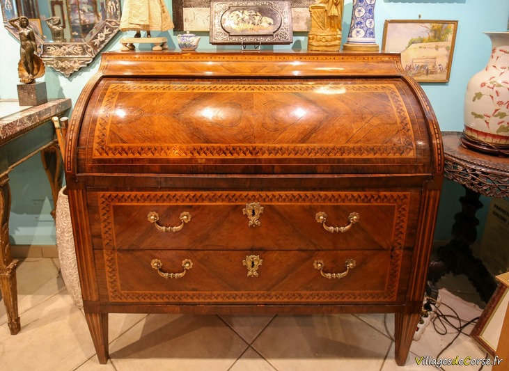 Secrétaire bureau à cylindre - Mobilier ancien d'antiquaire à Bastia