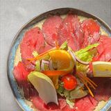 Carpaccio di pesce, ristorante Chez Marc a Centuri