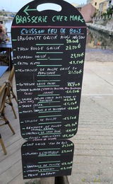 Menu del ristorante Marc 2025 a Centuri - Cap Corse