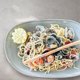 Pasta ai frutti di mare, ristorante Chez Marc a Centuri