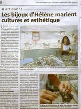Helene Cancela in the Corsican Morning newspaper