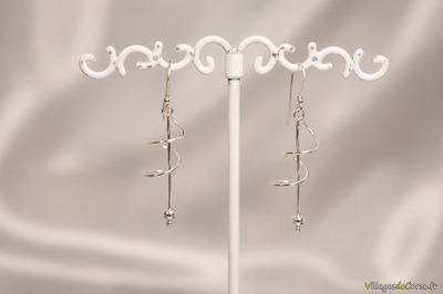 Boucles oreilles pendantes en argent