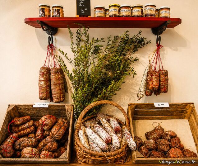 Salumi corsi DOP - Allevu u Porcu Cappusgiu a Loreto-di-Casinca in Castagniccia