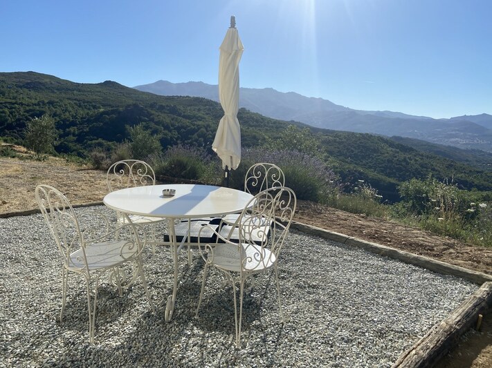 Terrasse und Vermietung Vallecalle Korsika