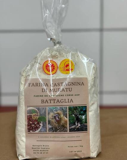 Korsisches Kastanienmehl - Handwerkliche Produktion von Félix Battaglia in Vallecalle bei Murato