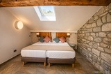 Walk-in shower - Renovated rooms at Auberge de la Restonica