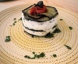 Mille feuilles mit Auberginen