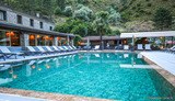Schwimmbad restaurant auberge de la restonica corte