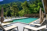 Restaurant with pool in Corte - Auberge de la Restonica in Corsica