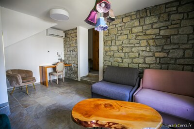 Duplex-Wohnzimmer - Auberge de la Restonica - Corte, Korsika