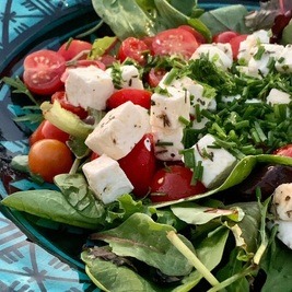 Summer tomato salad - Restaurant at the sheepfold - Capra - Peri, Corsica