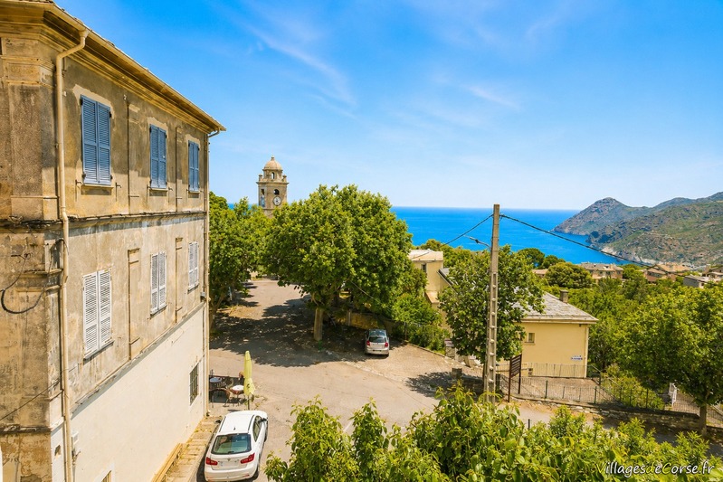 Sea view from Au Bon Clocher Hotel in Canari, Cap Corse