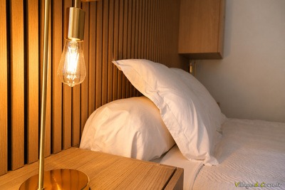 Night atmosphere at Au Bon Clocher Hotel in Canari, Cap Corse
