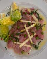 Carpaccio di pesce ristorante - Le Vieux Moulin - Centuri, Corsica