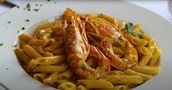 Pasta con gamberi