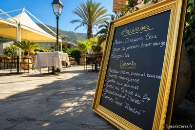 Le vieux moulin carte menu restaurant centuri