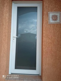Porte exterieure pvc vitrage opaque aip vescovato