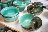 Bols bleus en grès - Poterie de Corbara - Corbara, Corse