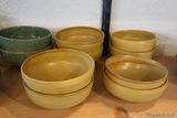 Coupes jaunes en grès - Poterie artisanale de Corbara