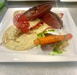 Duck breast, potatoes, and chives - Restaurant I Fratelli in Rapale.