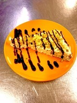 Homemade nougat with pistachios, chestnut honey, and red fruit coulis - Restaurant I Fratelli in Rapale.