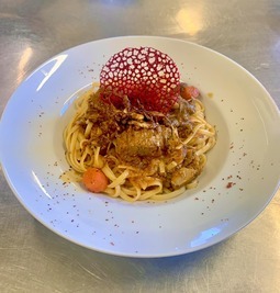 Linguine with lamb in sauce - Restaurant I Fratelli in Rapale.