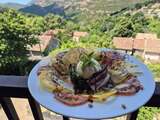 Heirloom tomato salad, burrata & coppa - Restaurant U San Larenzu - Aullène, Corsica