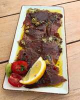 Burratina and tomatoes - Italian freshness at U Palmentu Restaurant in Centuri
