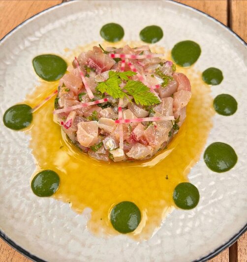 Liche tartare - Ristorante U Palmentu - Centuri, Corsica